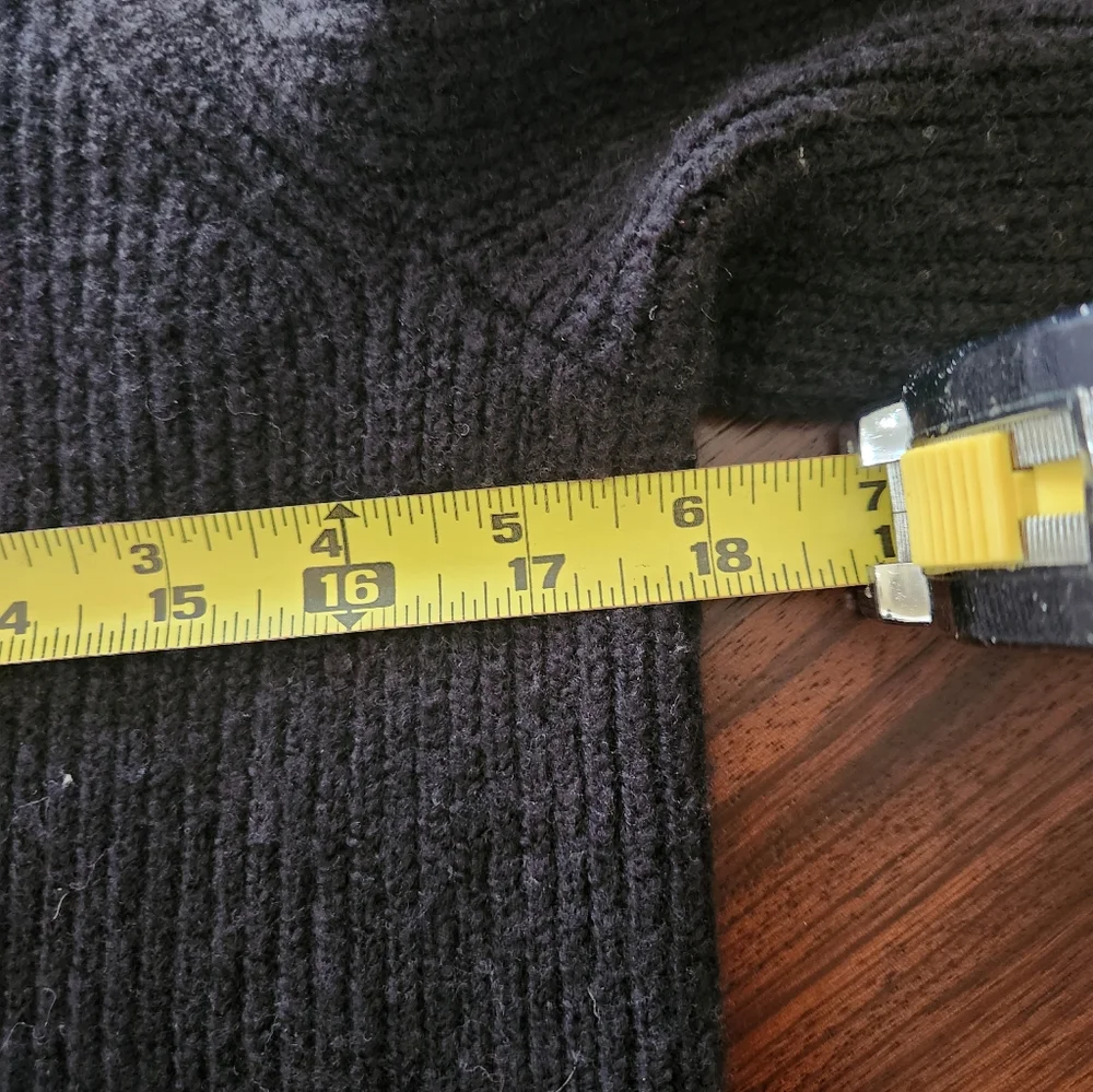 Madewell Womens Melwood Square Neck Black Sweater In Coziest Yarn, Small - Picture 7 of 8